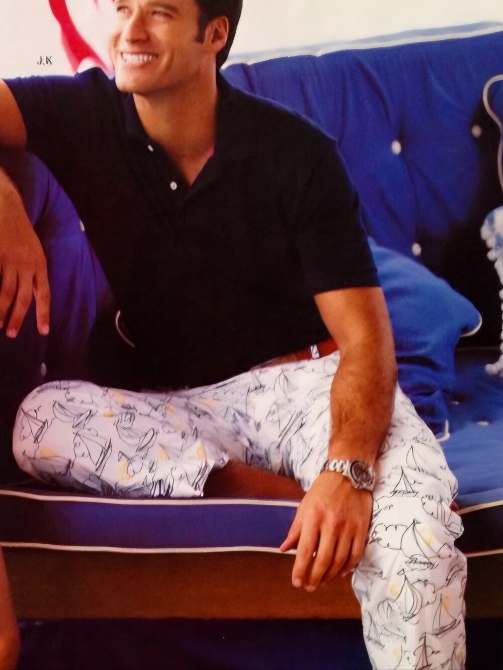 Rare Lilly Pulitzer "Sail Away" Embroidered Mens Sailboat Pants - 34x31